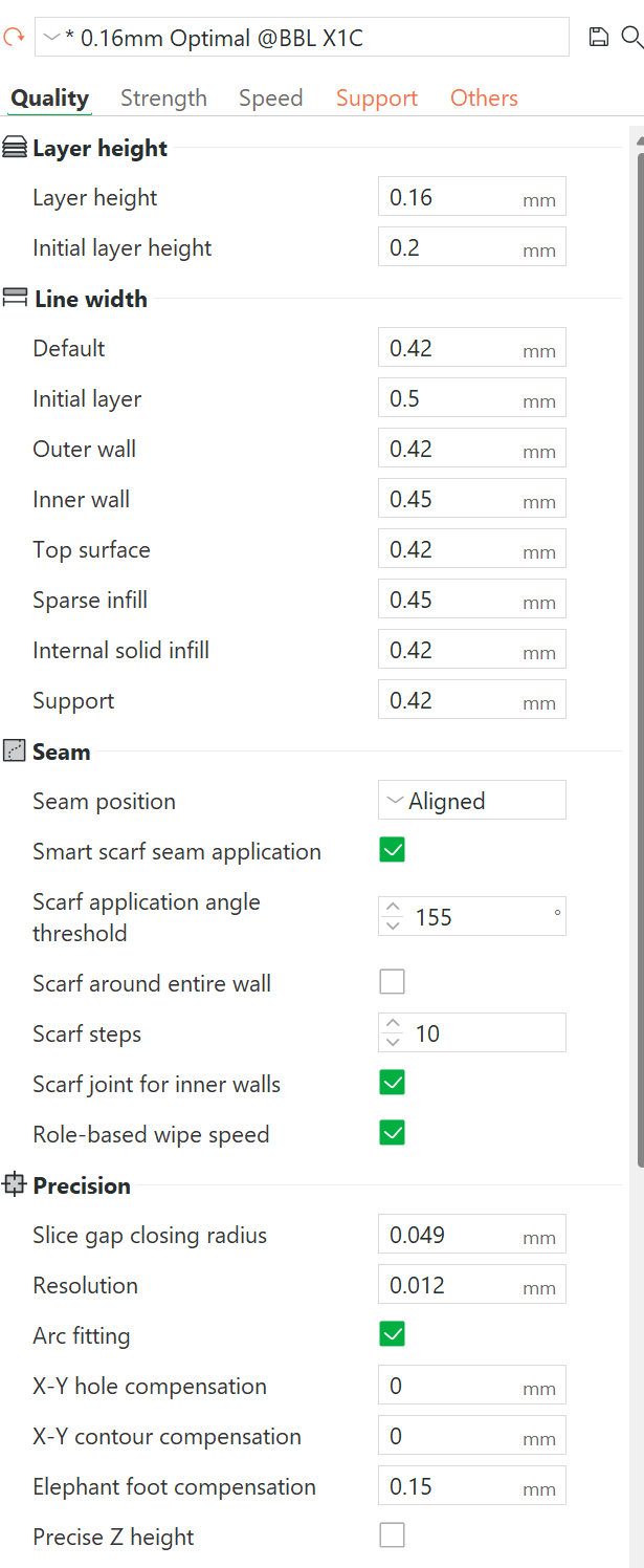Slicer Settings 1