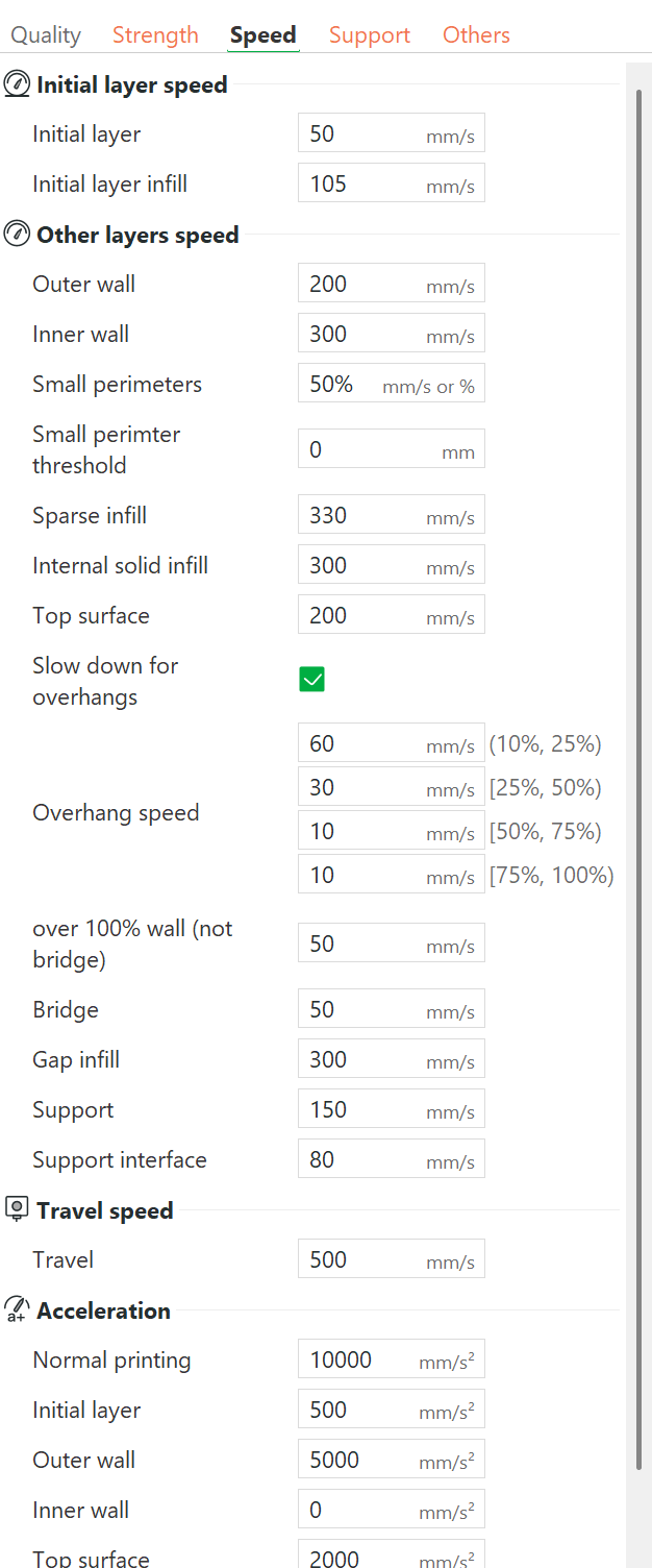 Slicer Settings 4