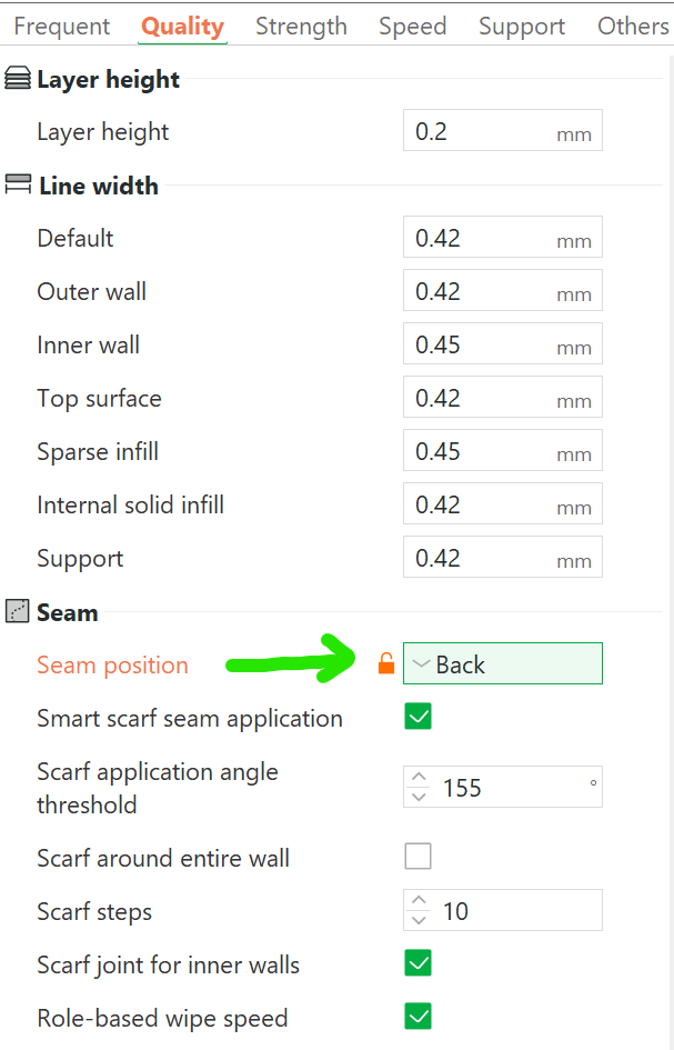 Quality Settings